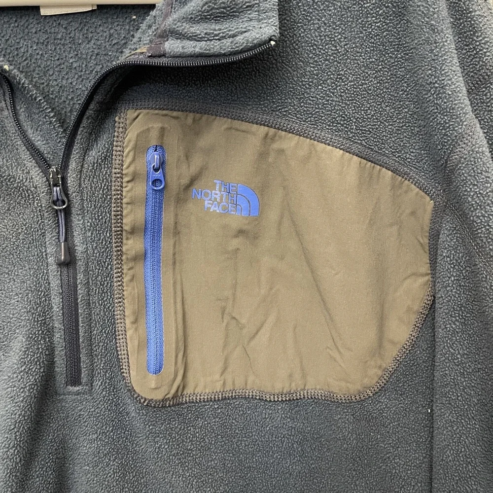 The North Face Sweater Mens Fleece 1/4 Zip Pullover Chimborazo Blue Gray XL